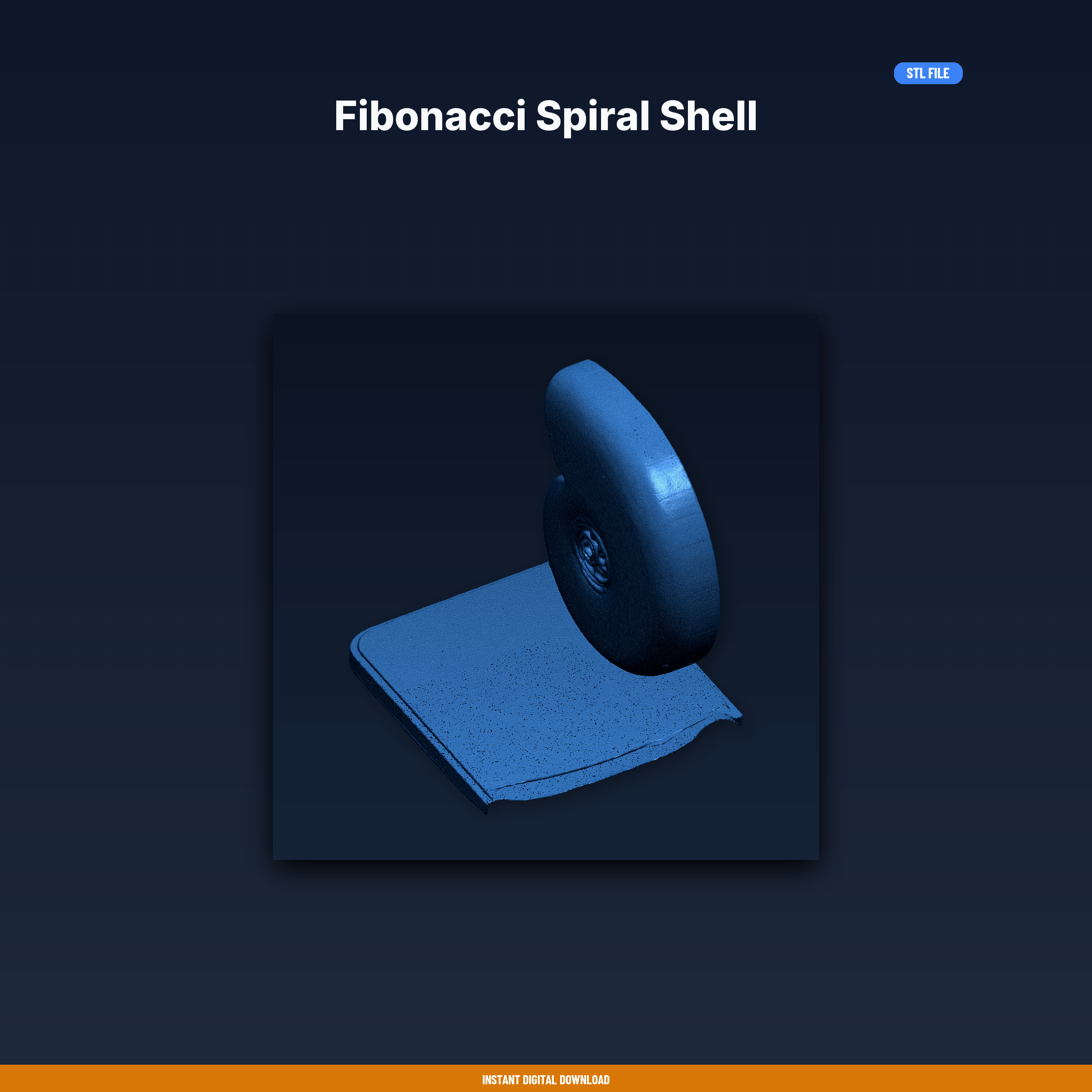 Fibonacci Spiral Shell - 3D Printable STL File