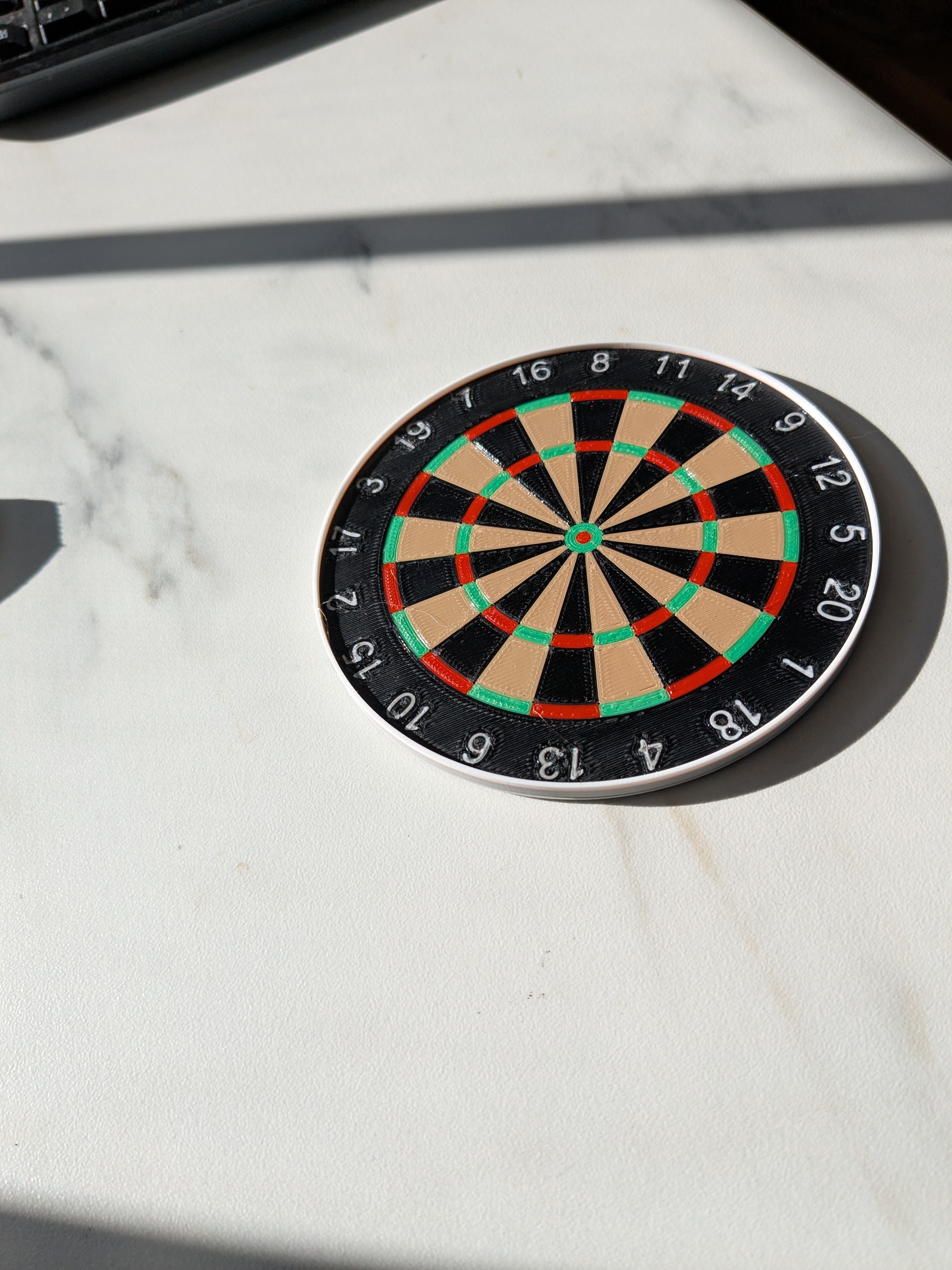 Dartboard Coaster - MultiMaterial - Includes holder