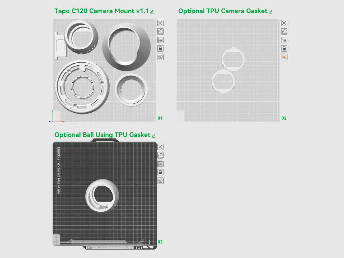 Tapo C120 Camera Wall Wart Mount v1.1 — thumbnail 3