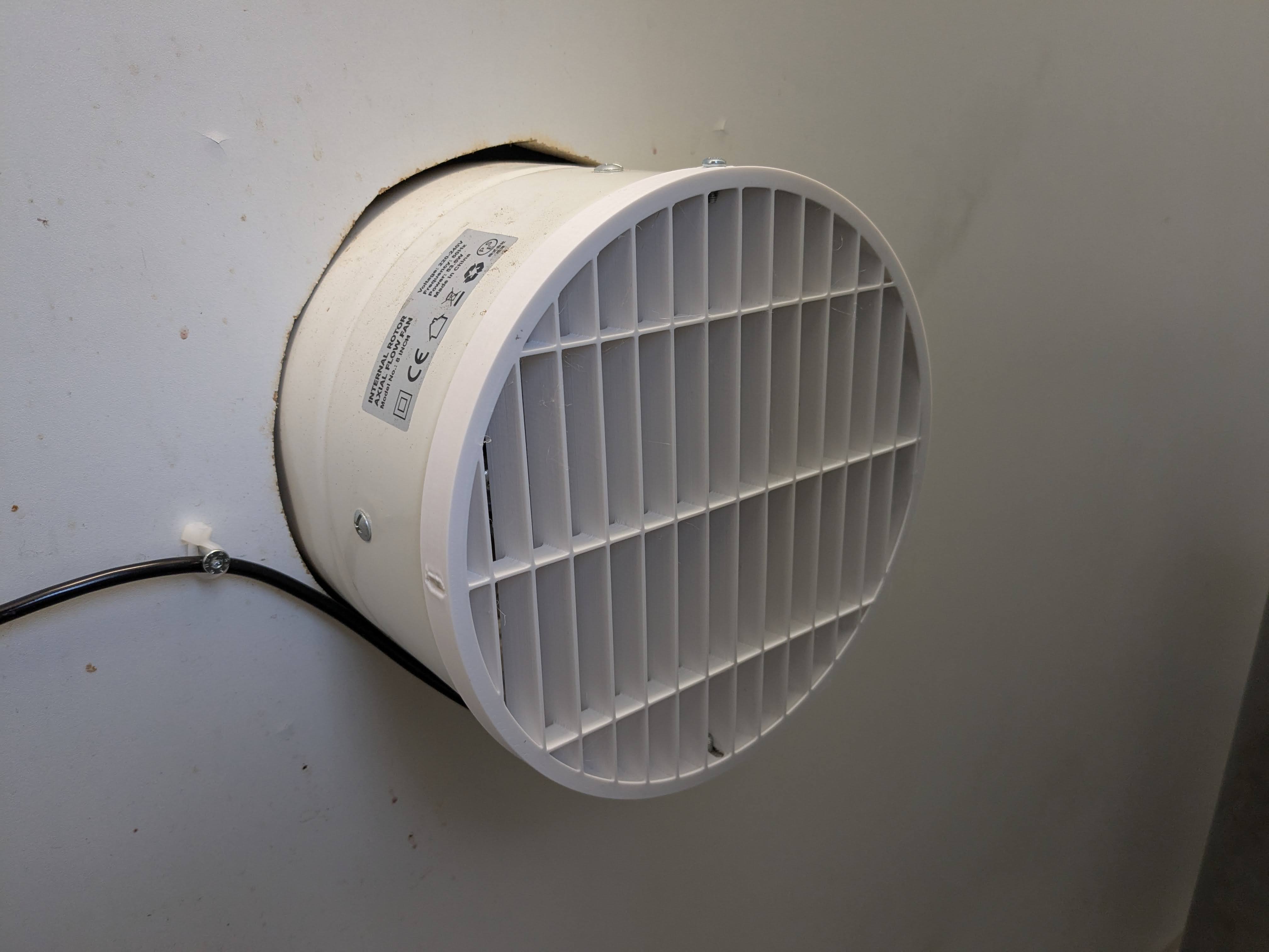 Protective grille for fan