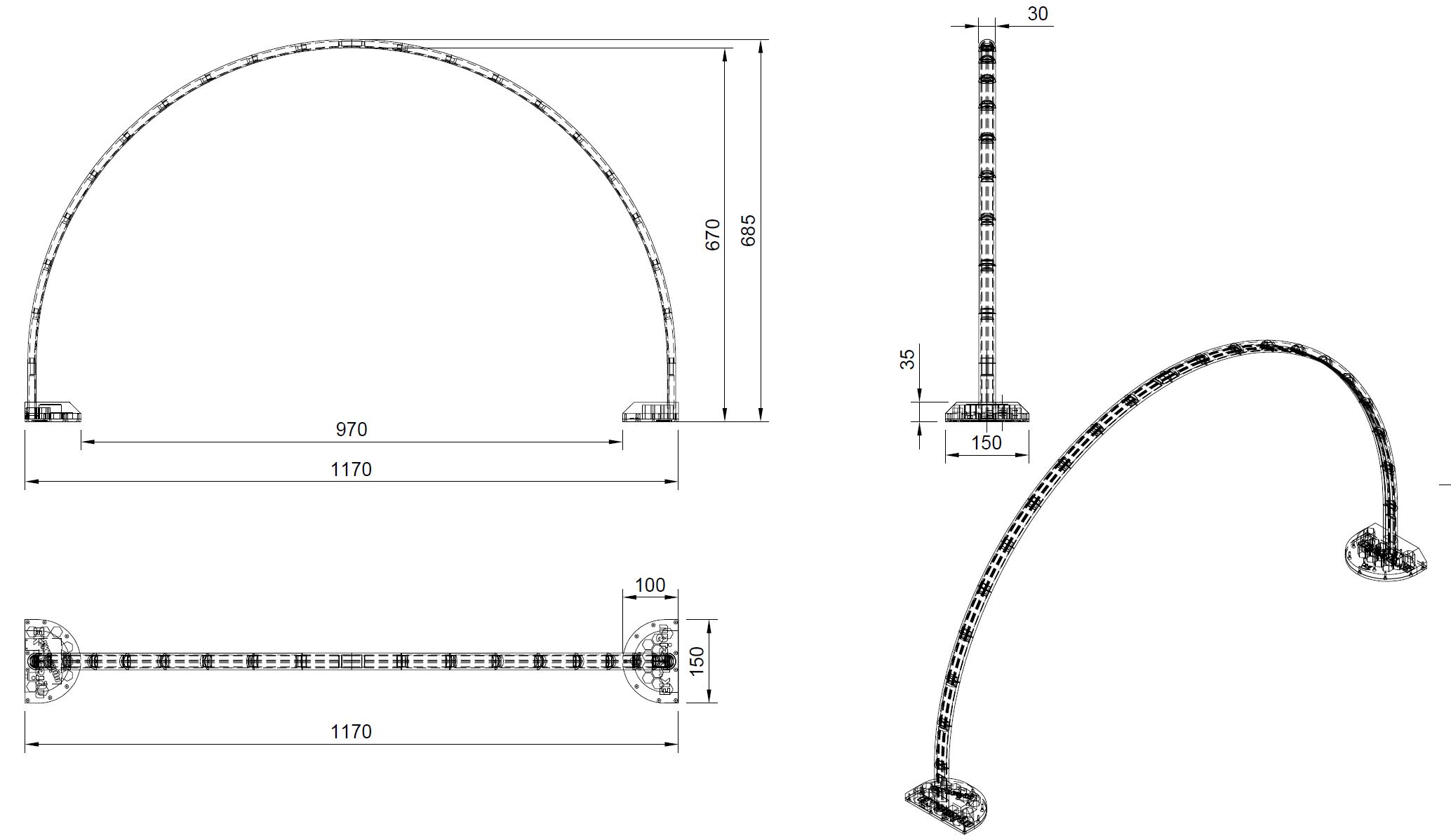 Miniatura 4 do modelo 3D LED Bridge, double stripe