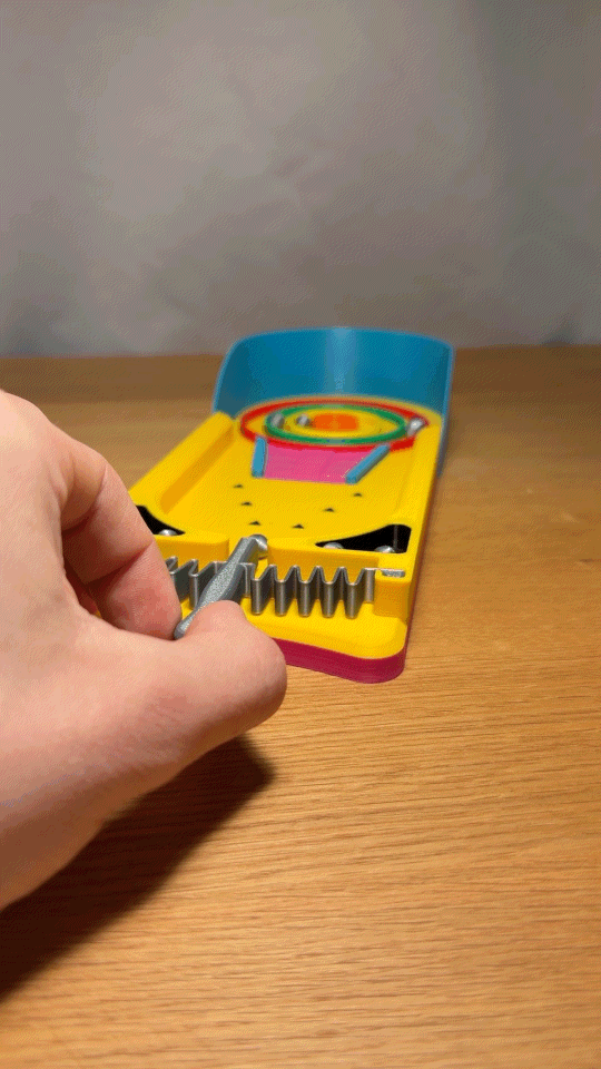 Miniatura 2 do modelo 3D Mini Tabletop Pinball Game