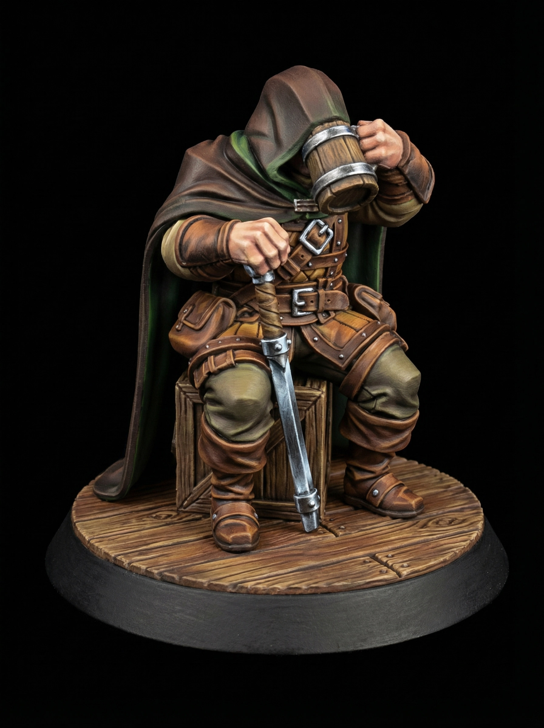 FREE NPC Hooded Stranger Fantasy Miniatures 32mm STL for TTRPG