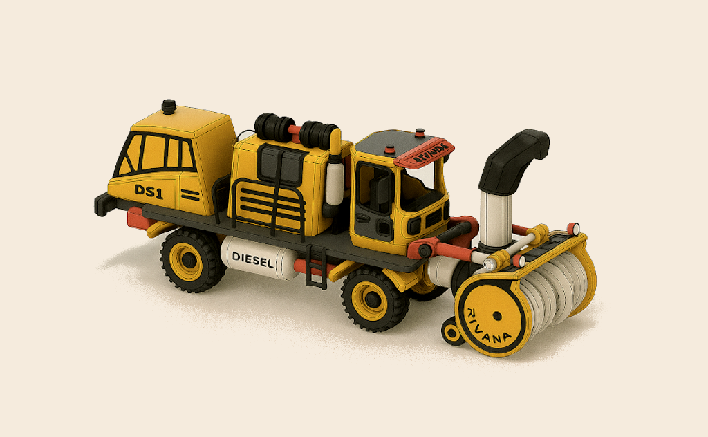 Yellow Snow Blower Truck with Movements