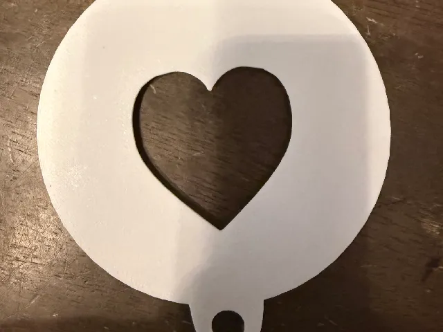 Heart Latte Stencil