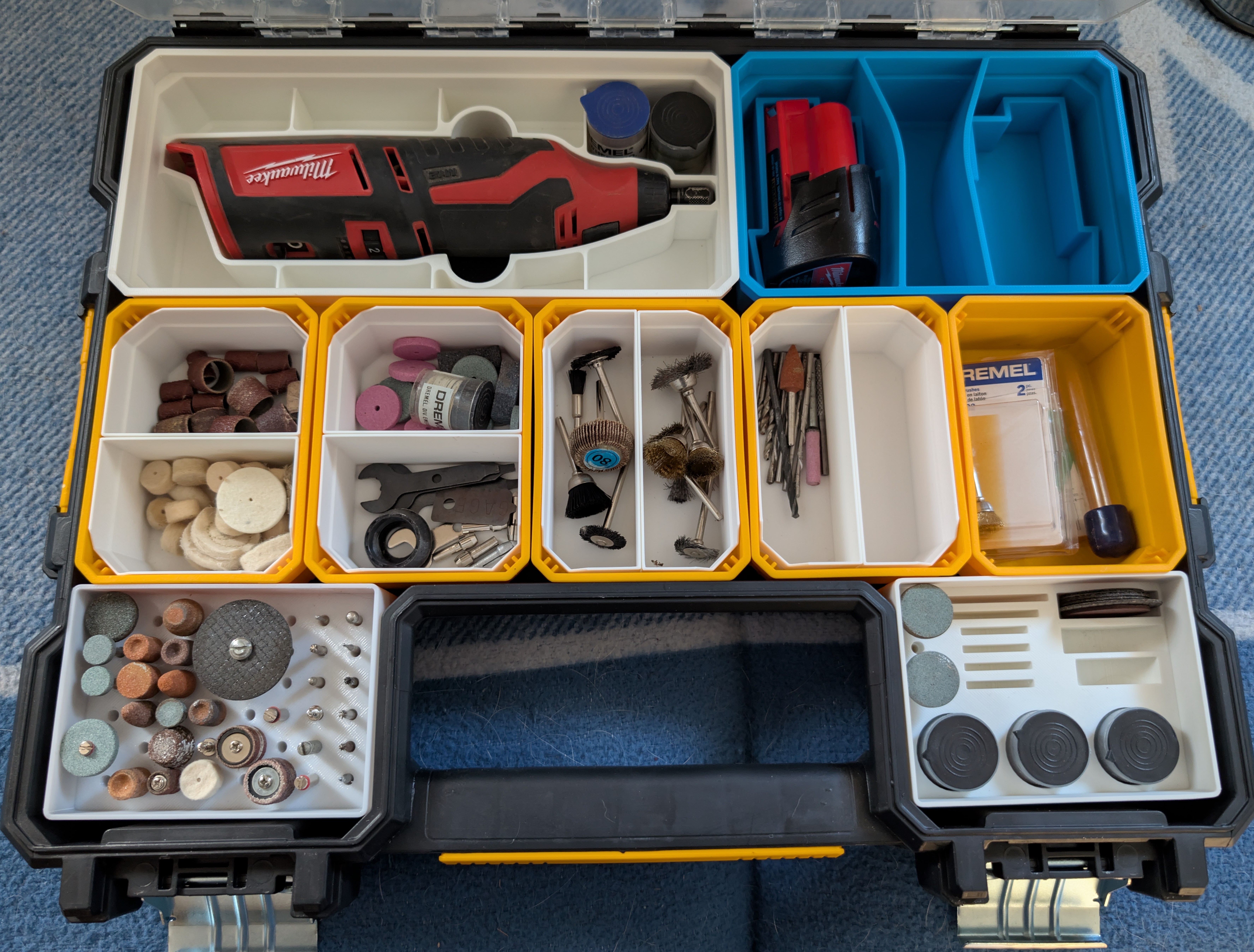 Dewalt Pro Shallow Organizer Insert for Milwaukee M12 Rotary Tool and Battery