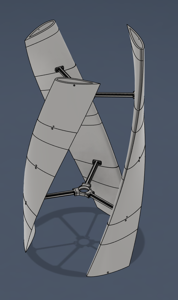 Large Modular Darrieus helical turbune