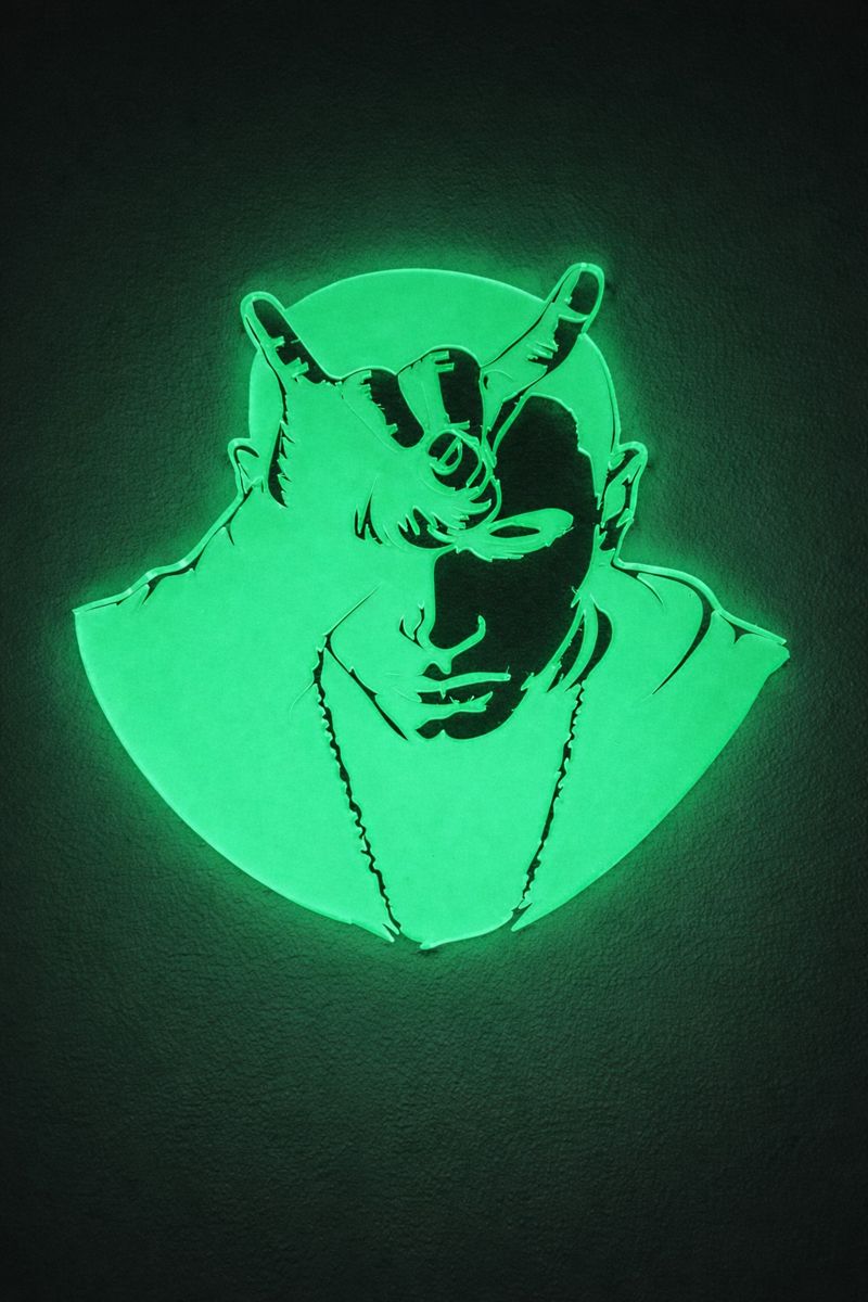Eminem Devil Horns Portrait