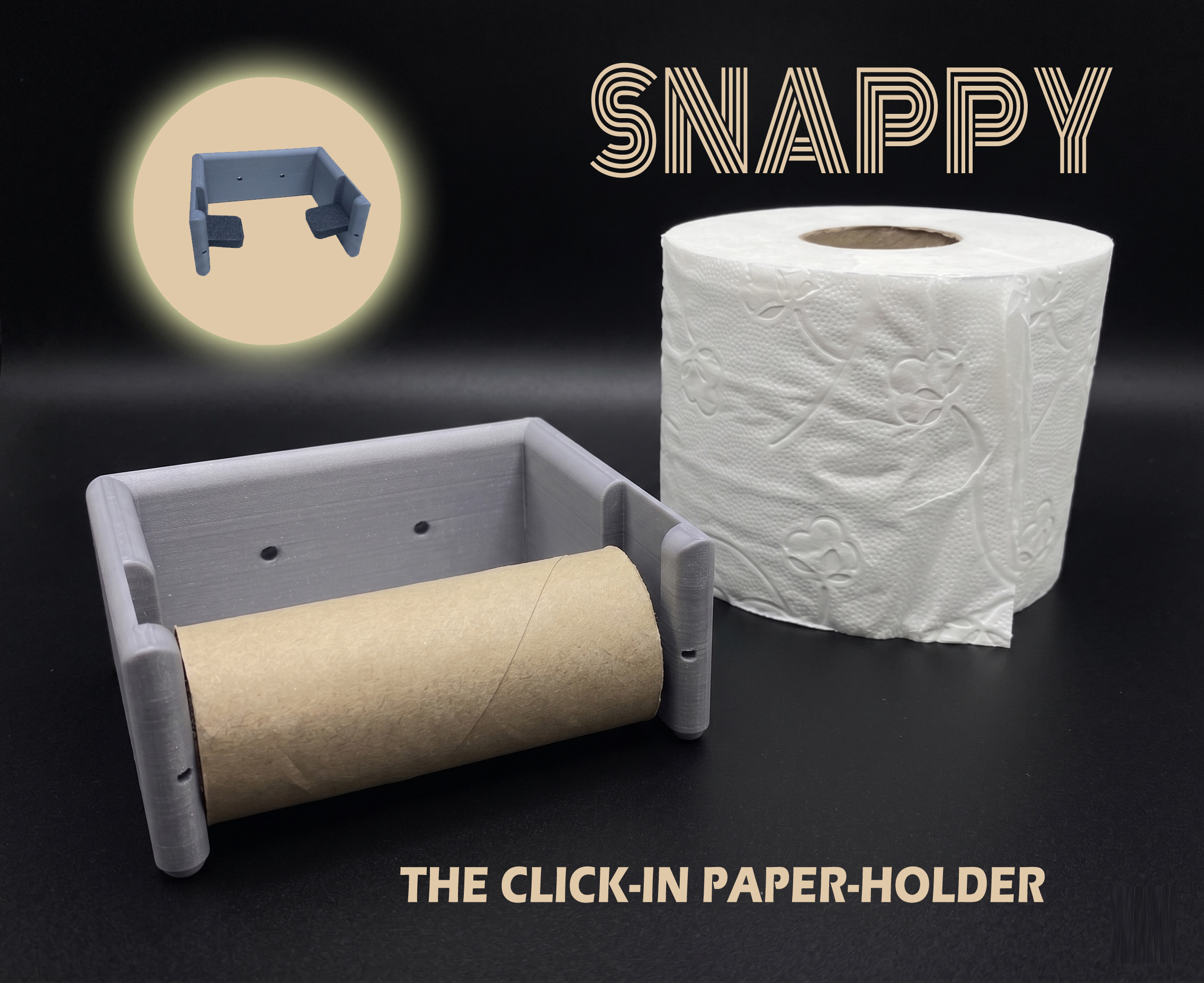 SNAPPY - The easy toilet paper holder