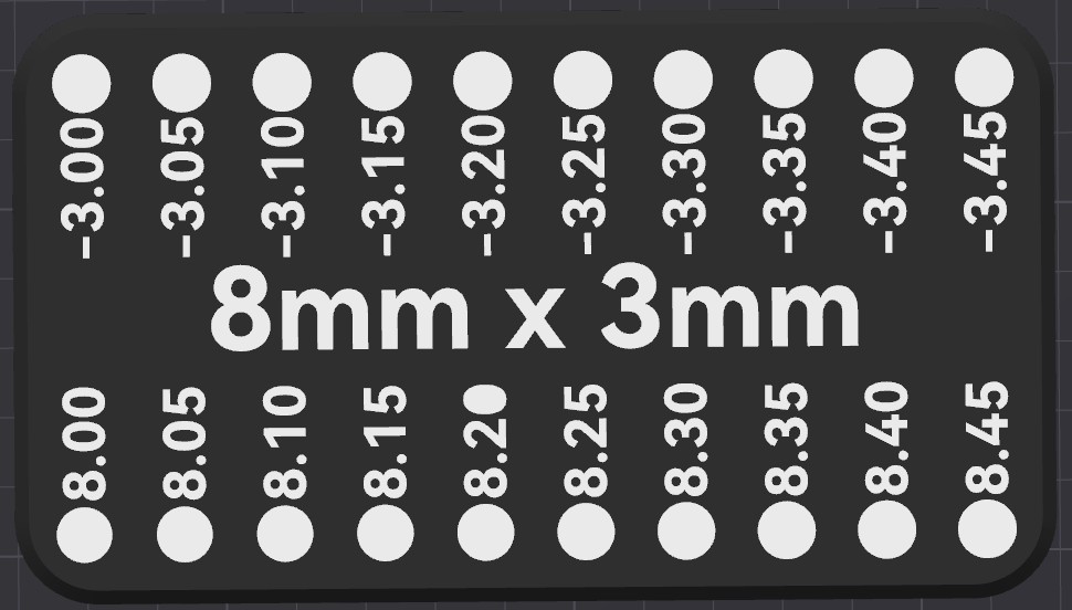 Magnet Testing Block - 8mm x 3mm