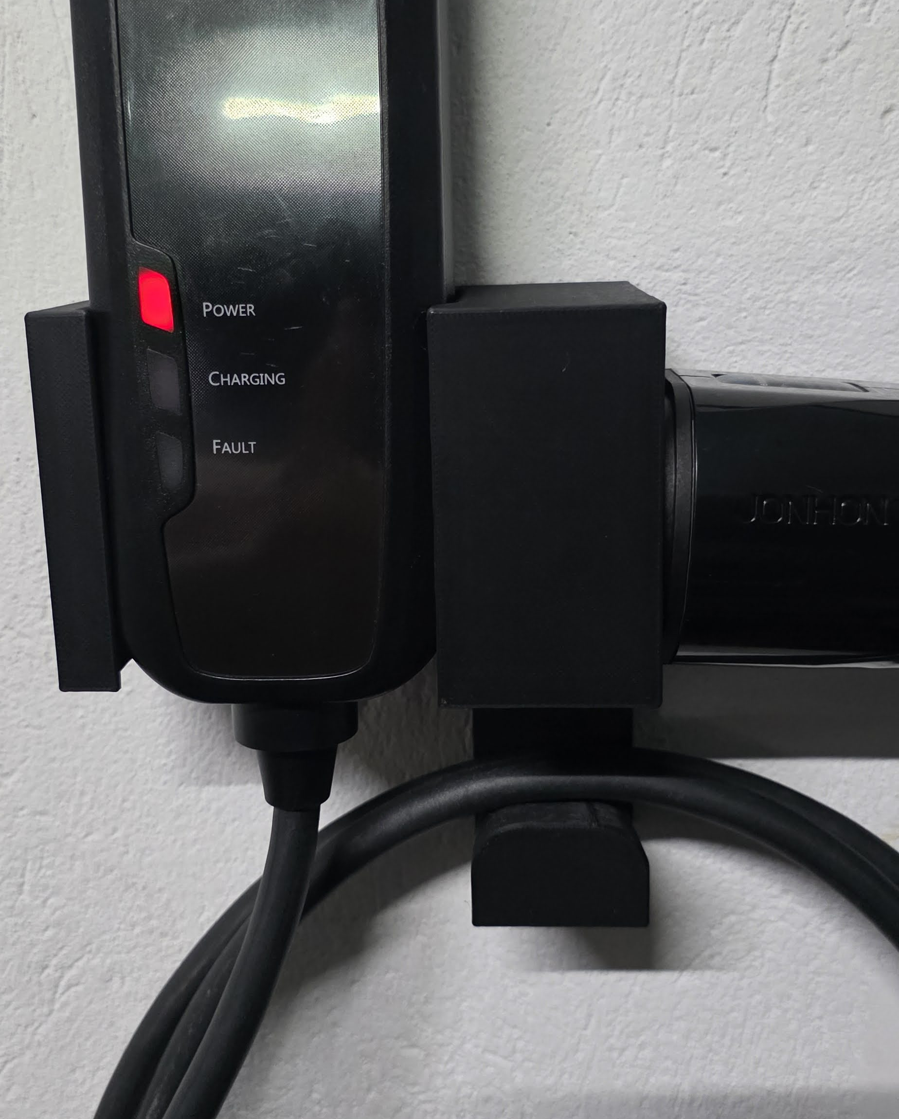 Holder for a Type 2 electric vehicle EV charger