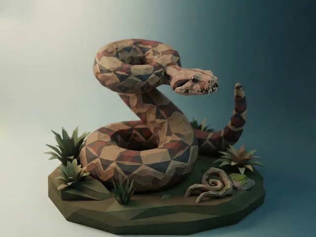 Low Poly Boa