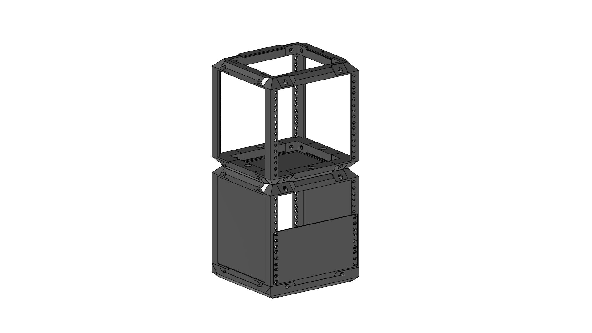 Miniatura 5 do modelo 3D 10 Modular Inch Server Rack