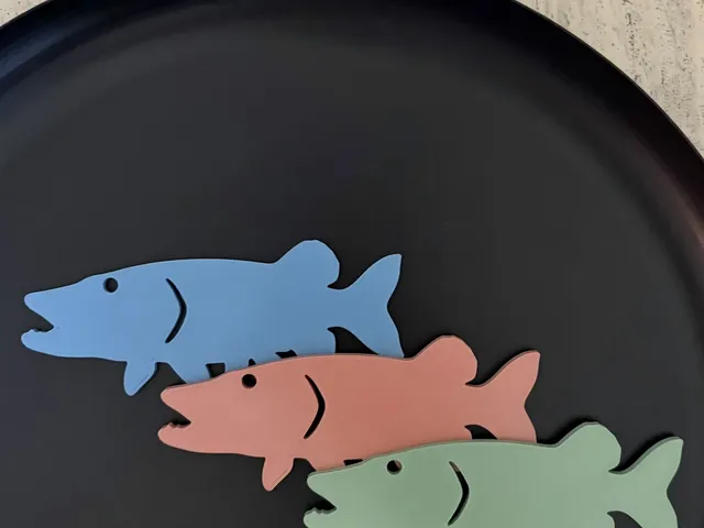 Simple Pike Silhouette Quick Print (100 mm)