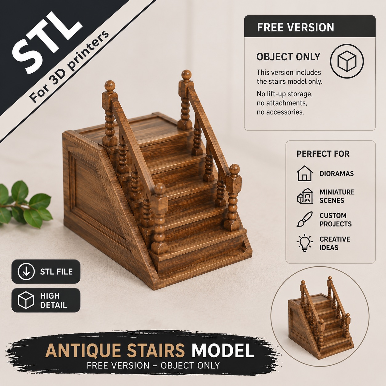 Antique Staircase — Display Model (Free)