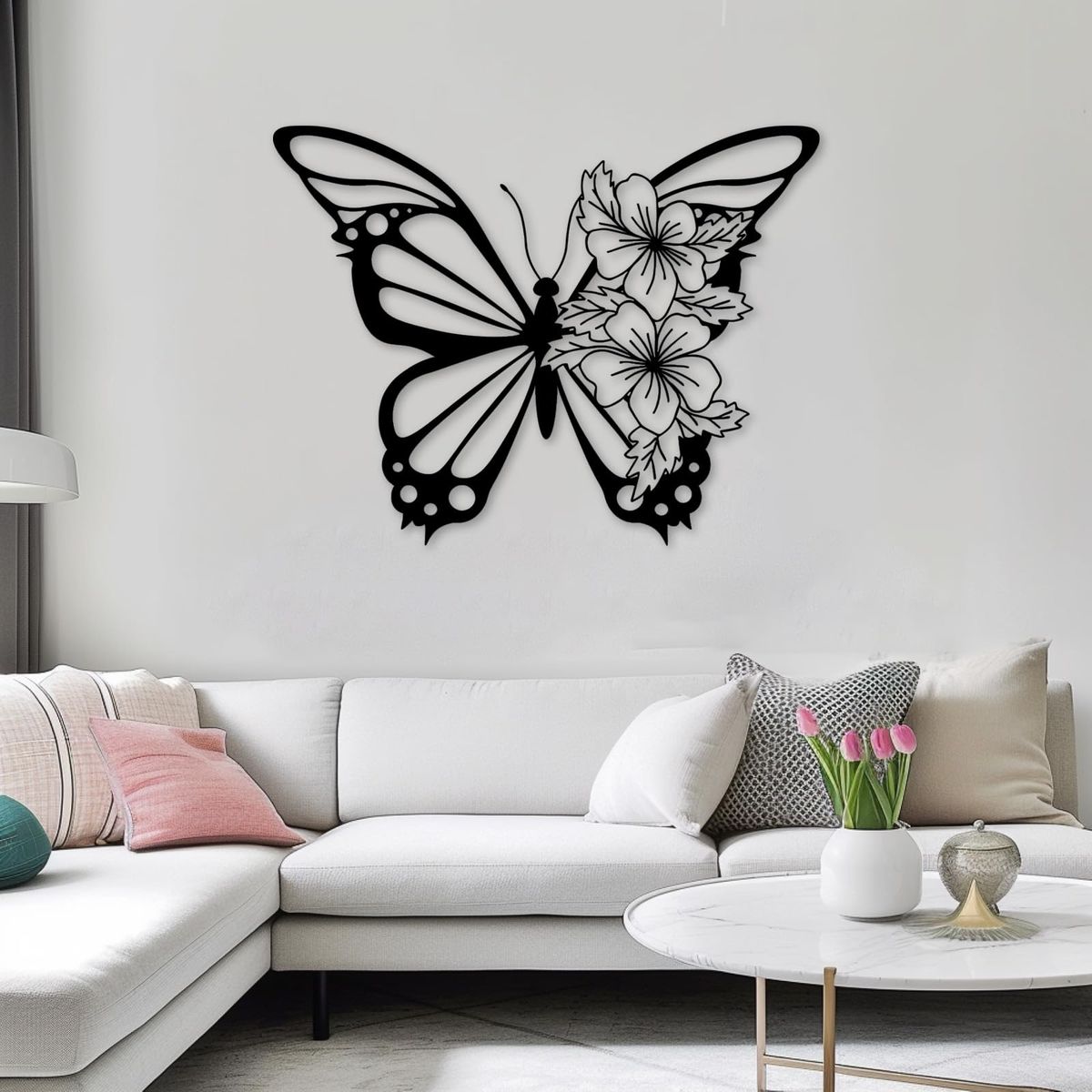 WallArt Flower Butterfly 002
