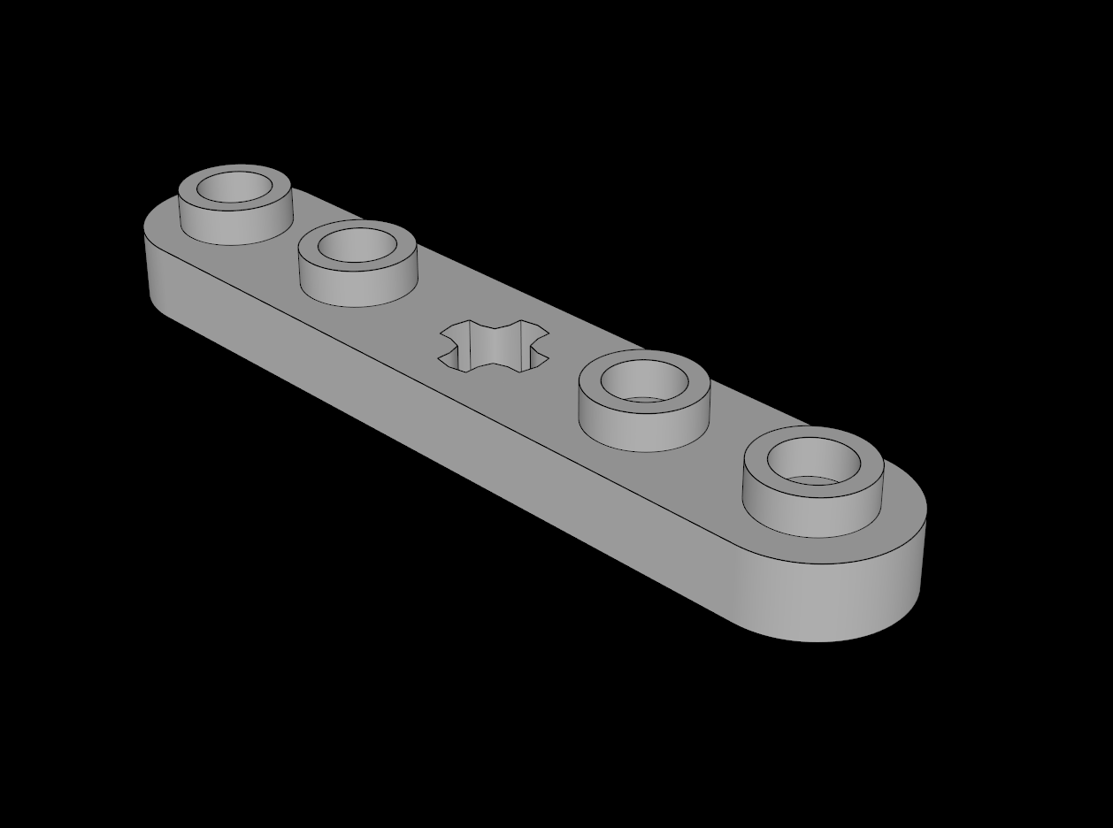 Lego Compatible (32124.dat) Technic Rotor 2 Blade with 4 Studs