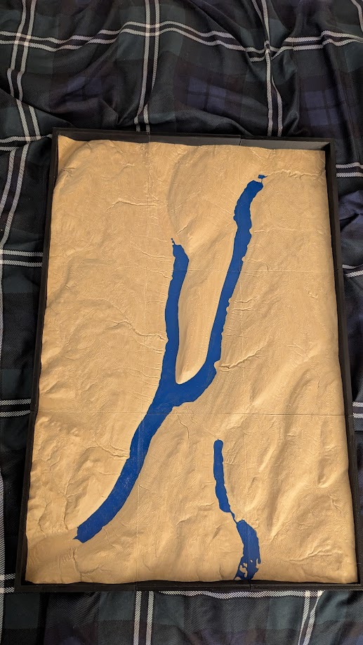 Keuka Lake Tiled Topographical Map