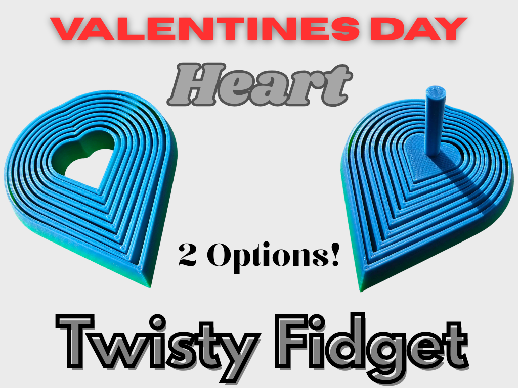Valentines Day Heart Twist Fidget