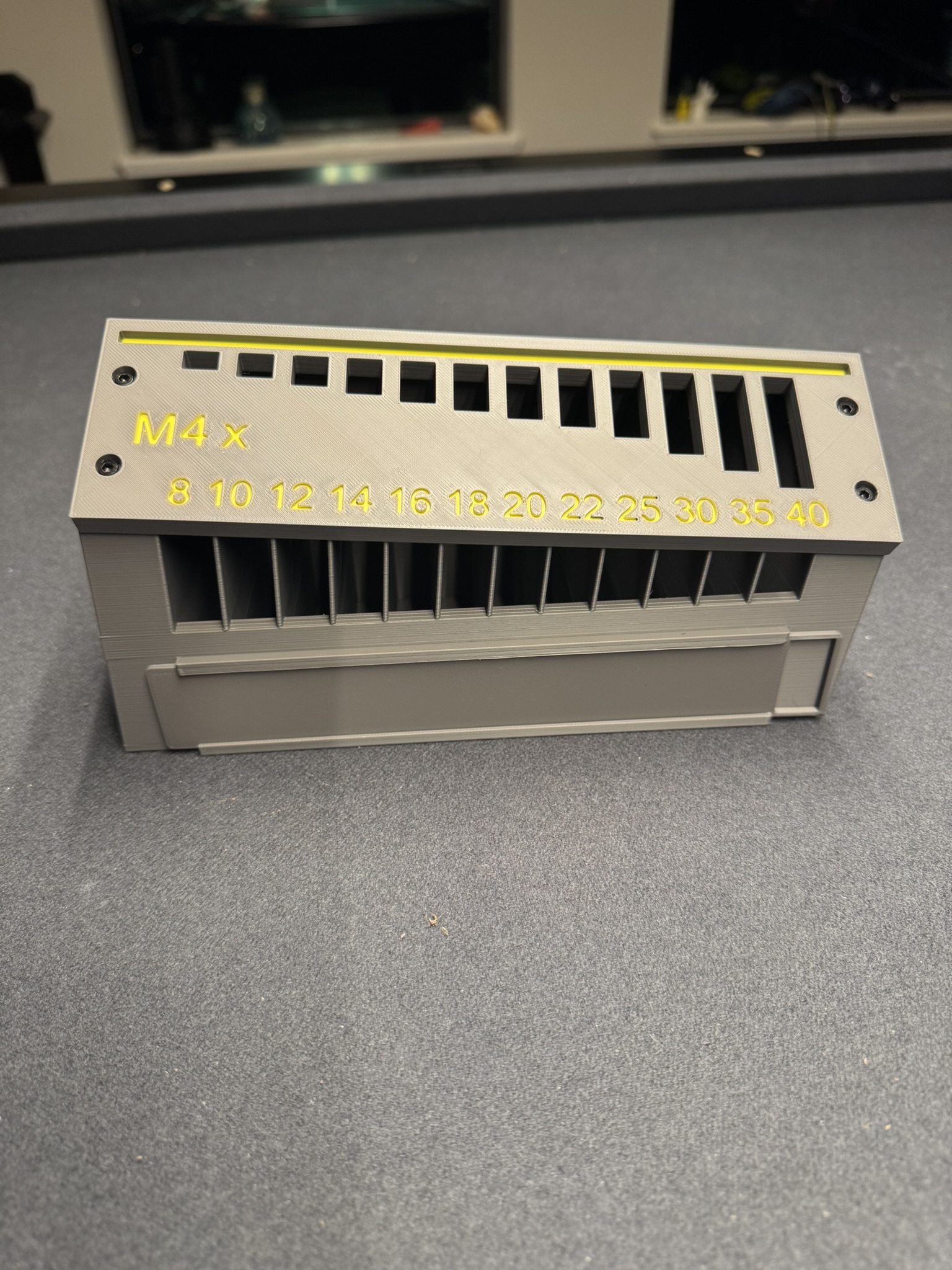 Modified to make it easy to remove the bolts from the bins