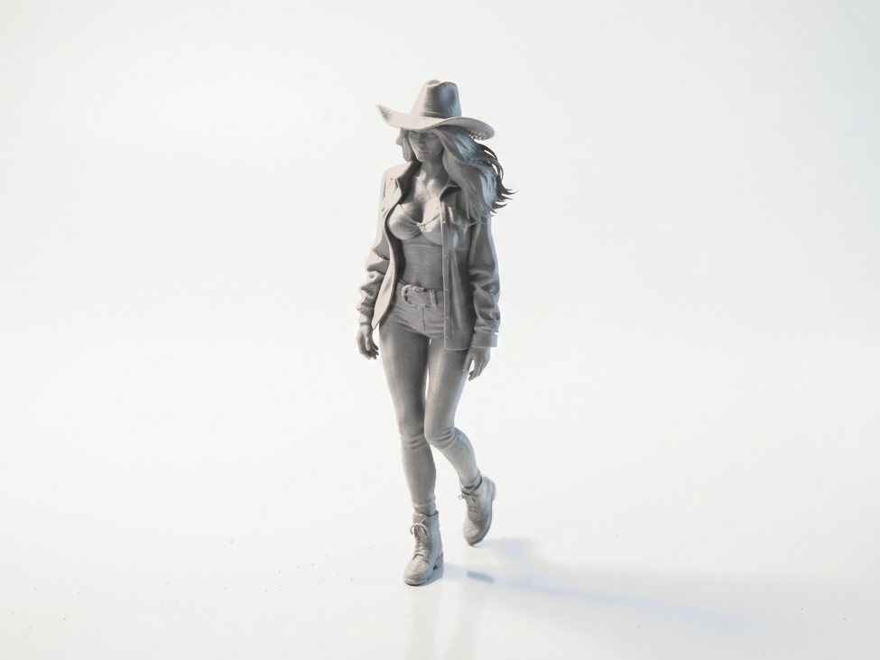 Cowgirl Jacket Female Figure 3D Printable