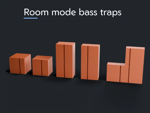 Tuned Bass Trap for Room Modes - Folded Quarter-Wave Resonator Cells
