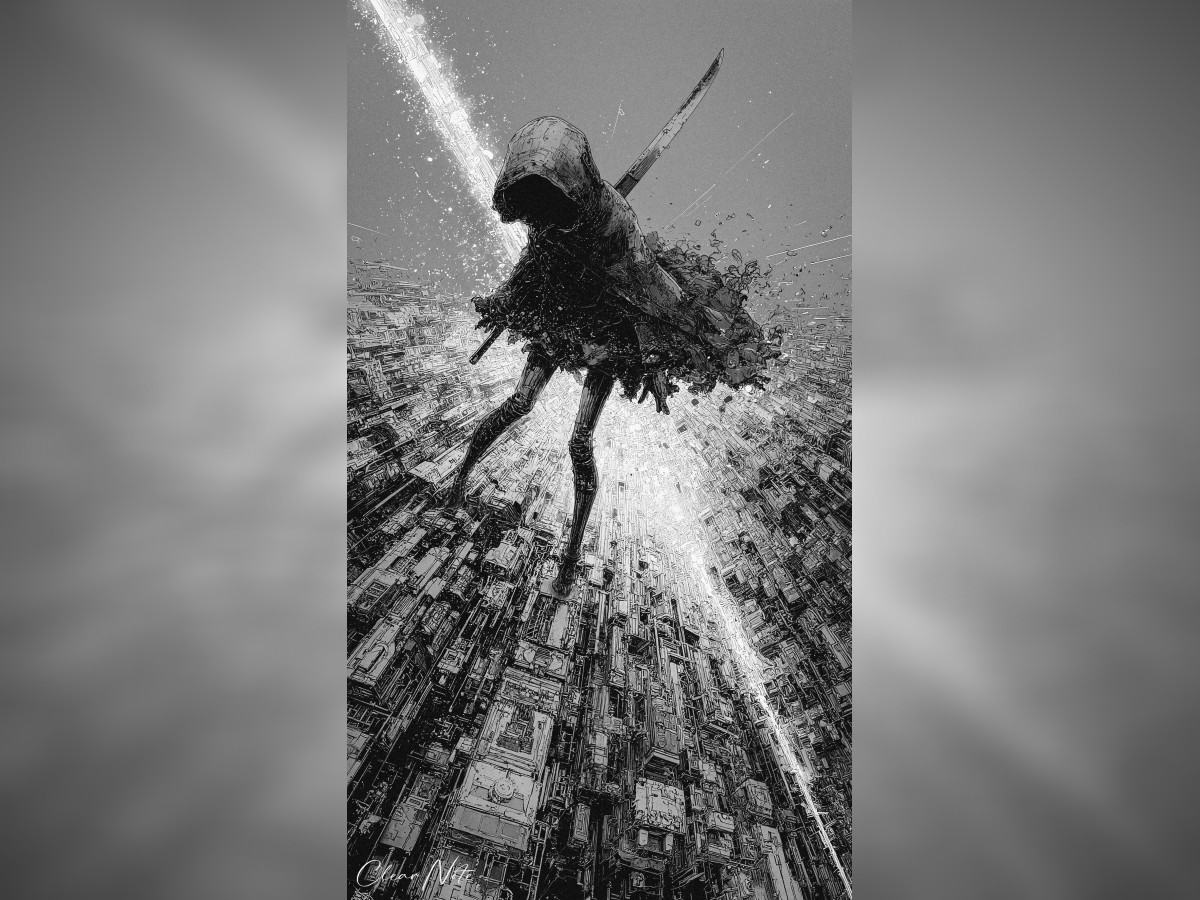 Floating Swordsman Hueforge