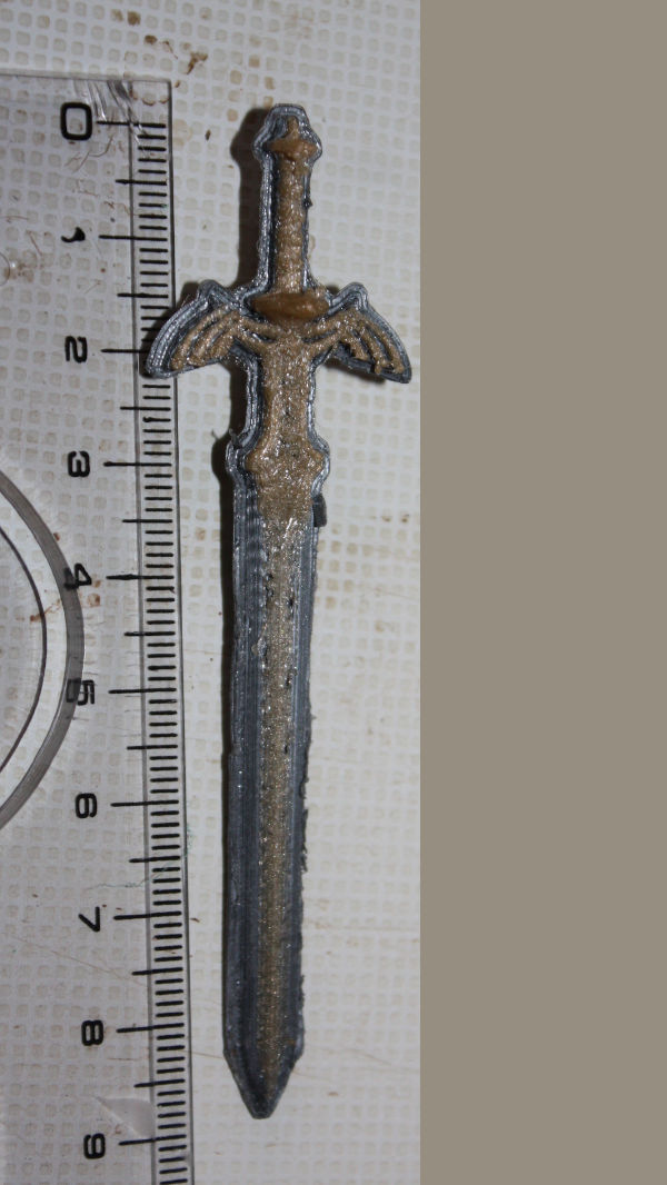 FDM Miniature SWORD with ornamentic easyprint
