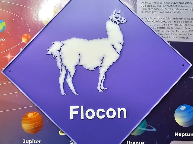 Lama sign with customizable text - Plaque lama
