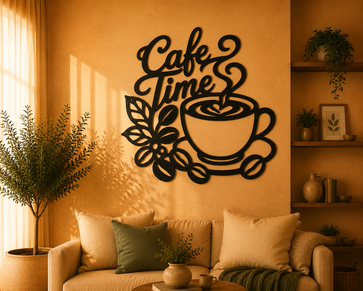 Cafe Time Coffee 2D Wall Art