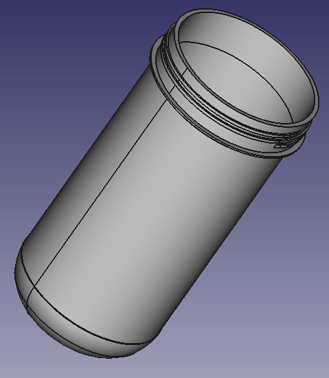 Round bottom bottle/shaker