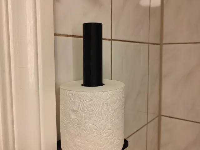 Extra toilet paper roll holder (no supports, with and without pole)