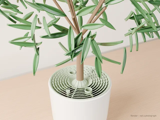 Cat-Resistant Plant Pot Cover – Petal Lid Fits Inside the Rim, Closes Around the Trunk, 16 Sizes