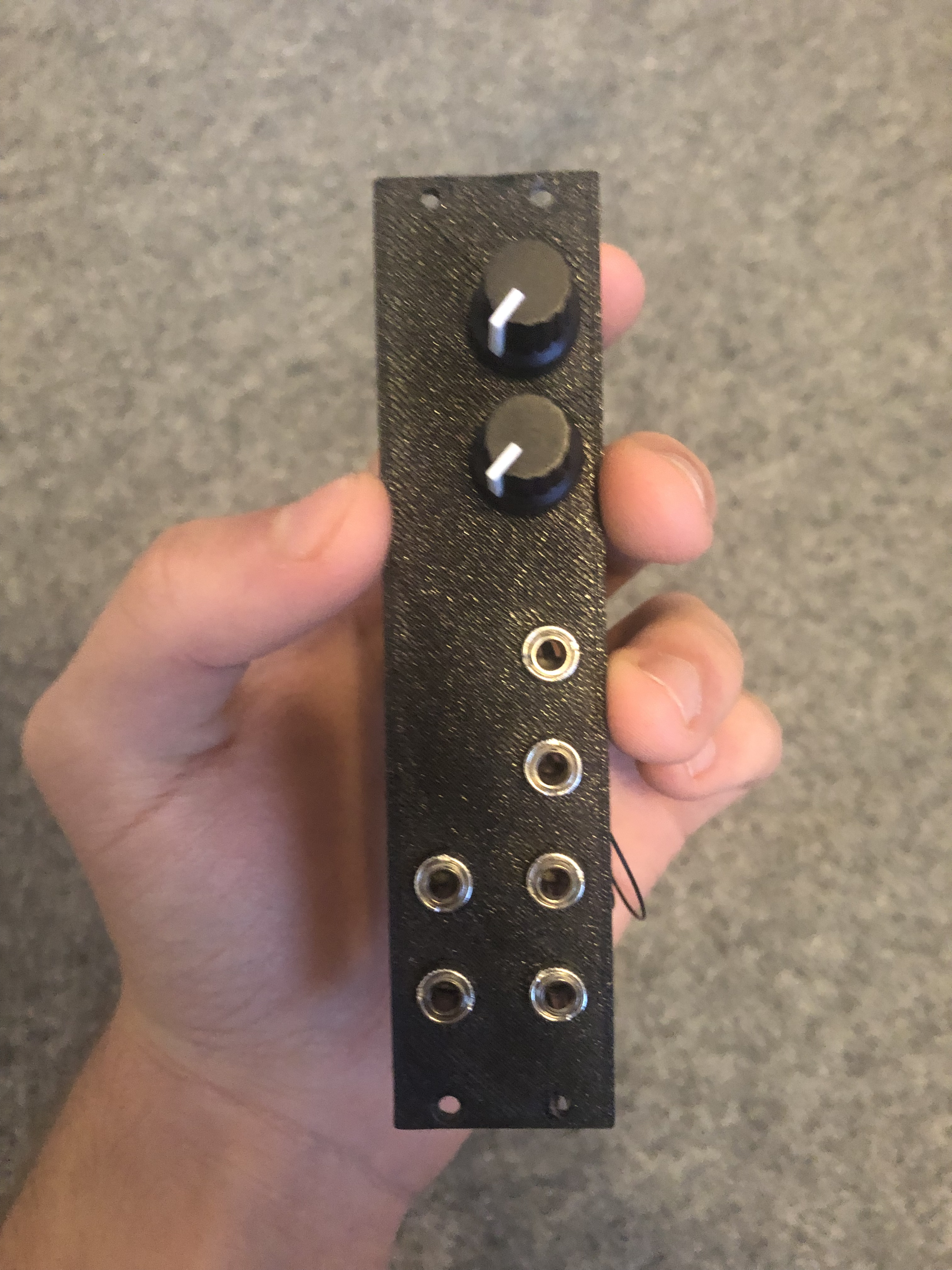 Eurorack Front Panel (6HP, 2 Pots, 6 Jacks)