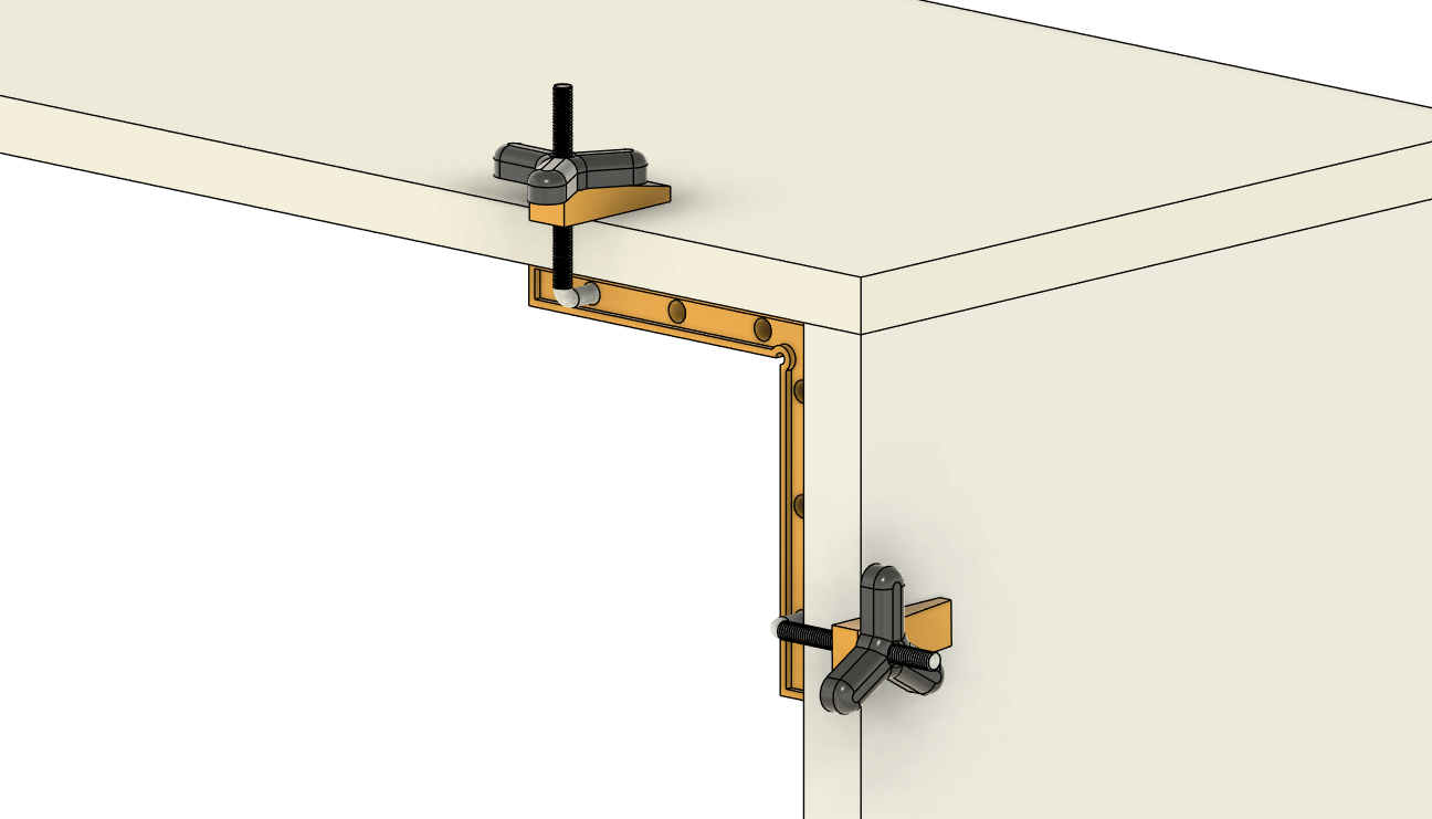 Miniatura 2 do modelo 3D Right-Angle Clamp with Positioning Blocks