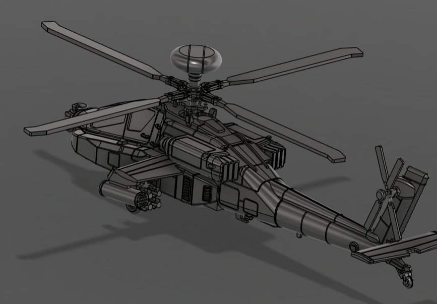 Miniatura 2 do modelo 3D AH-64D Apache Longbow 1:50 Scale Model