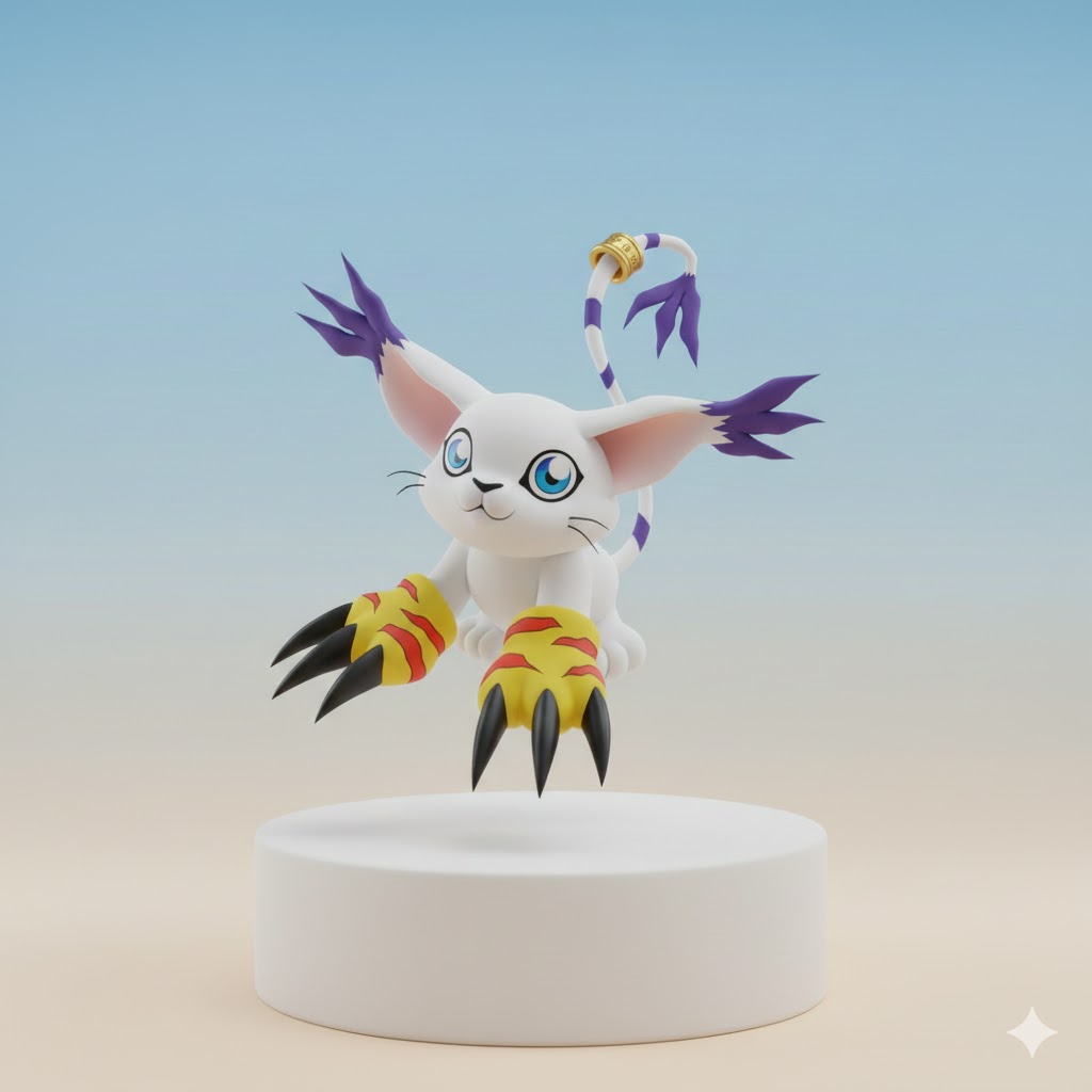 Tailmon Digimon Creature Model