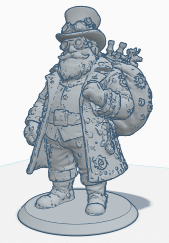 Santa Claus Steampunk Figur mit Hut