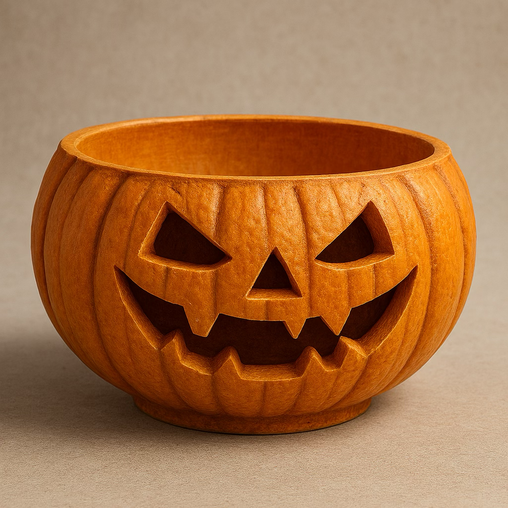 Halloween pumpkin candy bowl