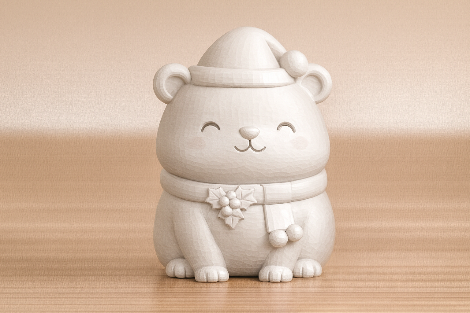 Christmas Guinea Pig – Adorable Holiday 3D Figurine