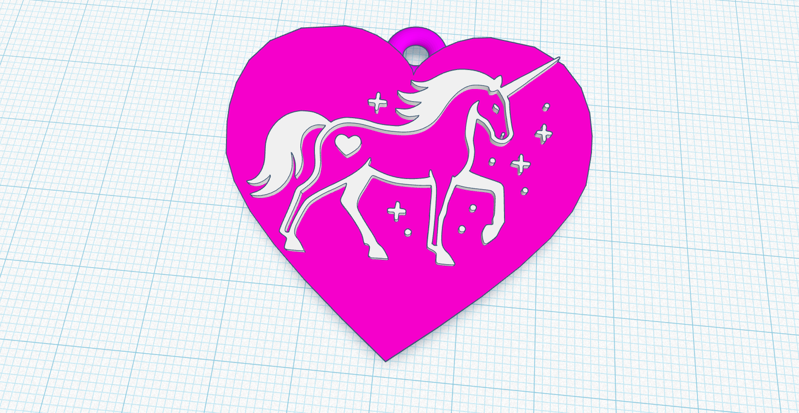 I LOVE UNICORNS keychain