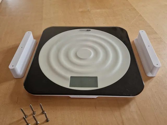 Under cabinet bathroom scale holder