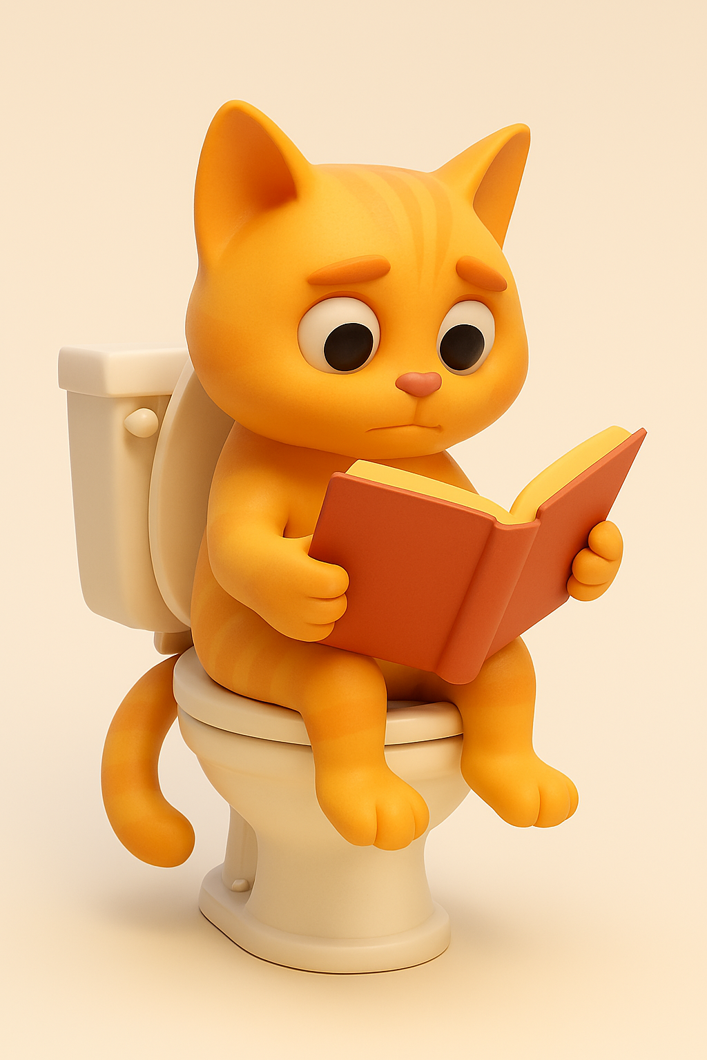 Funny Cat Reading