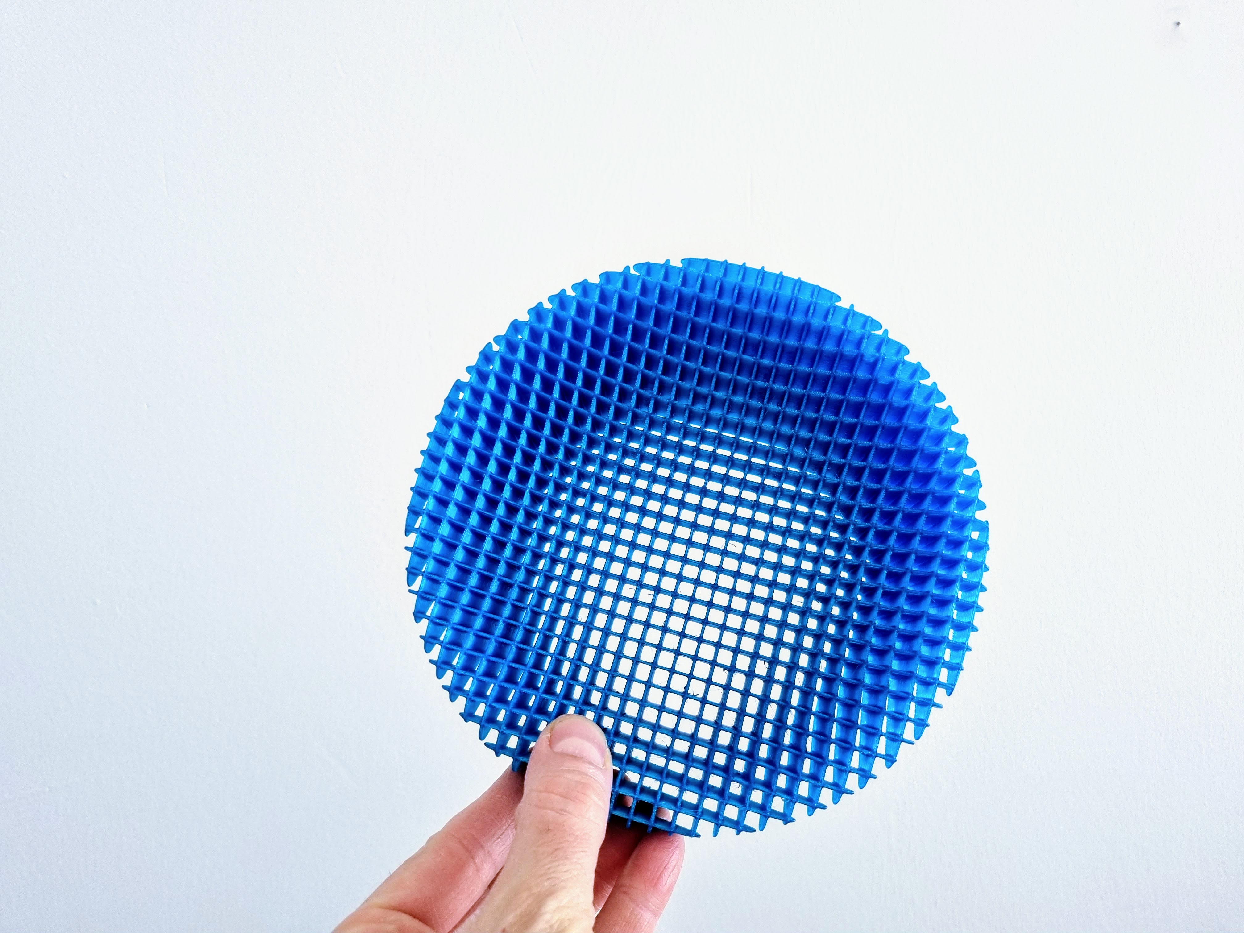 Grid Key or Coins Dish Tray Round