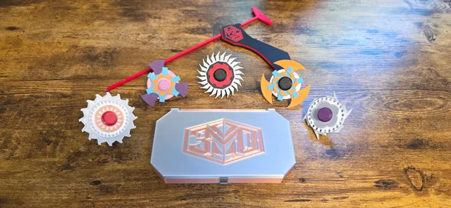 Customizable SpinCore BattleTops W/ Case