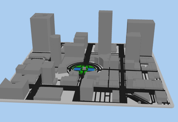 Map of Indianapolis, Indiana (Monument Circle)