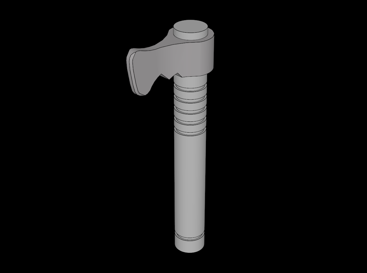 Lego Compatible (13571.dat) Minifig Tomahawk with Flat-Silver Blade