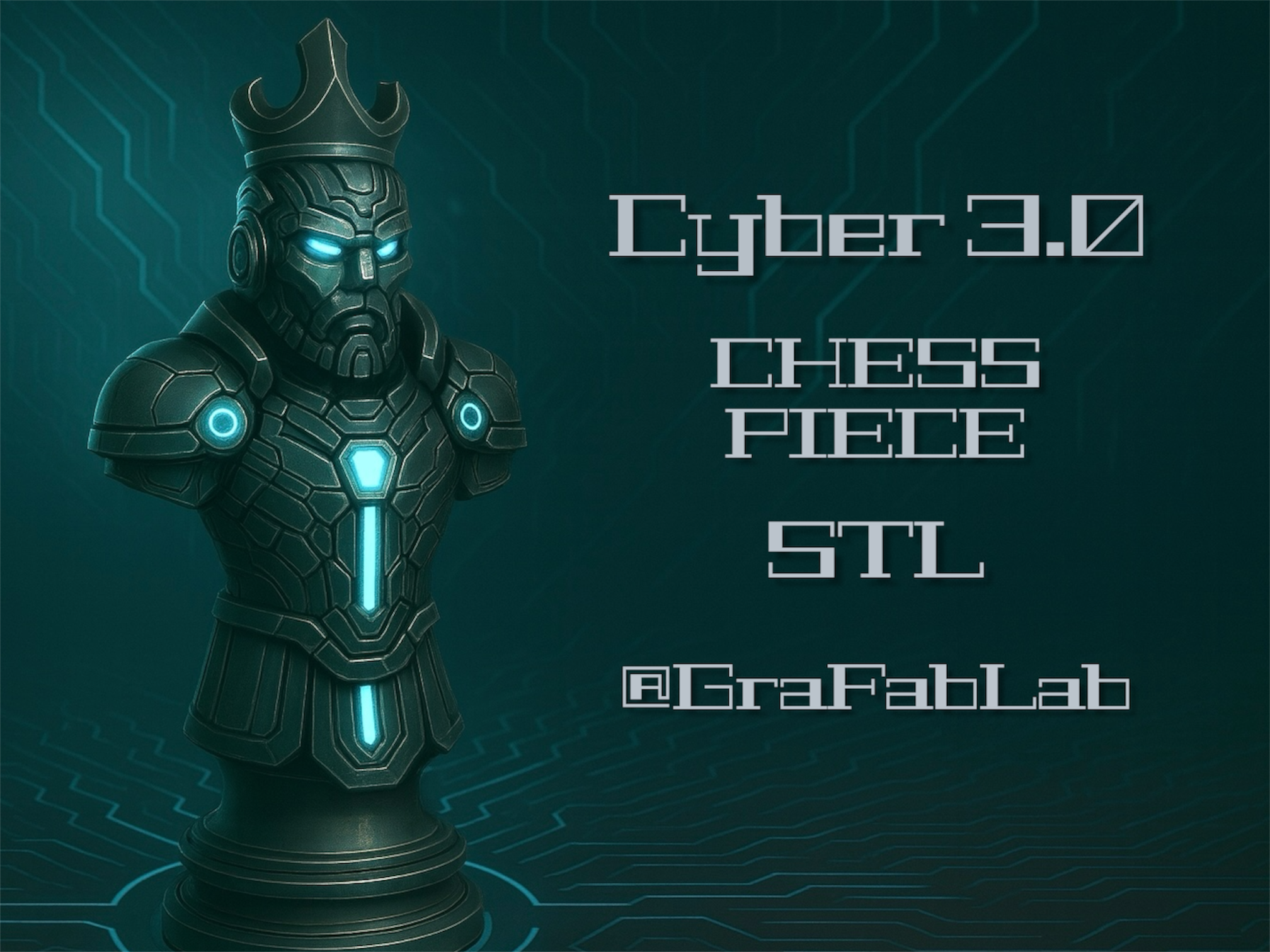 Cyber 3.0 "King" - chess piece