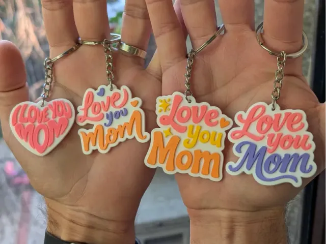 Love You Mom - Keychain Set
