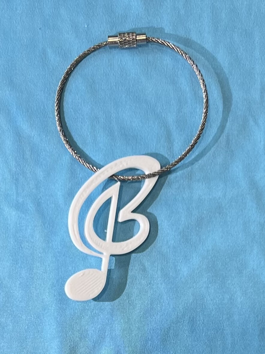 B Note Keychain